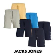 Image of Jack & Jones Mens Sweat Shorts Elasticated Waistband Comfortable Knee Length