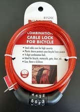 Image of Combination Number Code Bike Bicycle Cycle Lock 8mm by 650mm Steel Cable Chain