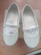 Image of Monsoon Girl's Dazzle Patent Ballerina Flat Size 7 UK
