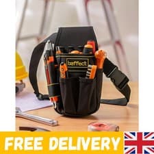 Image of Heavy Duty 6 Pocket Tool Pouch for Electricians - Adjustable Nylon Belt Included