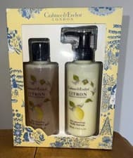 Image of Crabtree Evelyn CITRON HONEY & CORIANDER Bath & Shower Gel &Body Lotion SET New