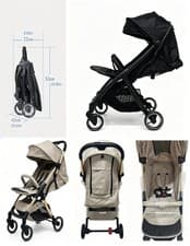 Image of One Click Foldable Baby Stroller Lightweight Compact Pushchair Buggy +Rain Cover