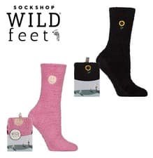 Image of Fluffy Slipper Socks Womens Gift Boxed Cute Cosy- 1 Pair Pack- SOCKSHOP Wildfeet