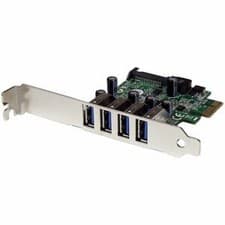 Image of Startech 4 Port Pci Express Pcie Superspeed Usb 3.0 Controller Card Adapter With
