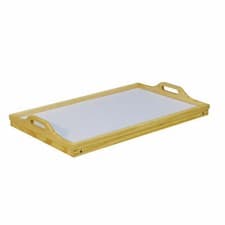 Image of Folding Adjustable Wooden Bed Tray - Easy to Clean - Angle Adjusting Lap Tray