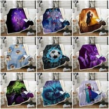 Image of Soft Warm Sharper Faux Fur Fleece Blanket Throws Bedding Couch Throws All Size