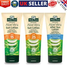 Image of Aloe Pura Organic Aloe Vera Sun Lotion SPF Long Lasting Shield, SLS Free 200ml