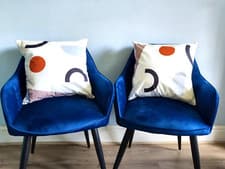 Image of High quality Abstract Cushion Cover geometric Pattern machine Washable 18x18"