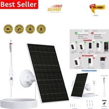 Image of 7W High-Efficiency Solar Panel for Ring Cameras with USB-C, Waterproof