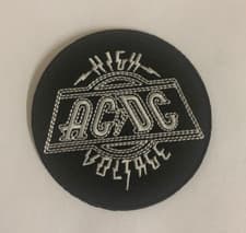 Image of Ac/Dc High Voltage Round Woven Sew Or Iron On Patch Officially Licensed