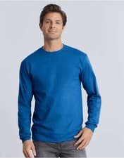 Image of Gildan Unisex Ultra Cotton t-shirt Long Sleeve Crew Neck Mens Womens Tops