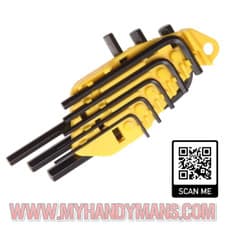 Image of Stanley Hexagon Allen Key Set of 8 Imperial (1/16 - 1/4in) Hi Tensile FREE Case