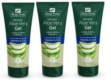 Image of Aloe Pura Aloe Vera Organic Gel 200ml with Vitamins A, C & E Soothing Skin Care