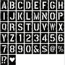 Image of 2/3/4/5inch Letter Stencils Alphabet Numbers Templates DIY craft