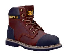 Image of CAT Powerplant Size 7 To 12 Brown/Black Steel Toe Cap Safety Boots