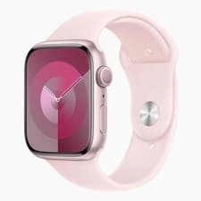 Image of Apple Watch Series 9 A2980 GPS 45mm Smartwatch Wi-Fi Pink Aluminium Pink Band
