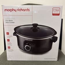 Image of Morphy Richards 3.5L Sear & Stew Slow Cooker, Shatter Resistant Aluminium Pot