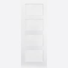 Image of WHITE PRIMED SHAKER 4 PANEL INTERNAL DOOR