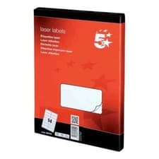 Image of 5 Star Office Multipurpose Labels Laser Copier Inkjet 99.1x38.1mm Pack of 1400