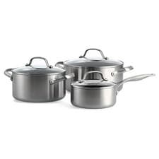 Image of GreenPan Geneva Cookware Set 3 Piece Stainless Steel Non Stick Premium Quality