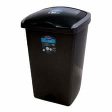 Image of Addis 50 Litre Bin with lift lid Rubbish Waste Colour Code Kitchen Food Recycle