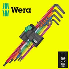 Image of Wera 05024480001 967/9 TX XL Multicolour 1 L-key set for TORX® screws long 9Pc