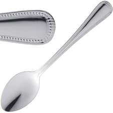 Image of Amefa Bead Dessert Spoon, Dining Spoon Stainless Steel Pack of 12