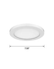 Image of Feit Electric 7.5 in. Integrated LED Flush Mount White Flat Panel Ceiling Light