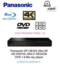 Image of NEW Panasonic DP-UB154 Ultra 4K HD HDR10+ MULTI REGION DVD 1-6 Blu-ray player