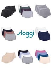 Image of Sloggi MAXI Briefs Knickers Basic+ 4 Pack 95% Cotton Lingerie High Rise