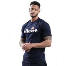 Image of Ellesse Tewsbury Heritage Mens T-Shirt Casual Everyday Short Sleeved Top Navy