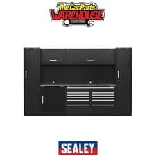 Image of Sealey APMSCOMBO7SS Premier™ Storage System with Stainless Worktop 3.55m