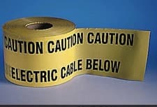 Image of 5 m LENGTH CAUTION TAPE  ELECTRIC CABLE  BELOW YELLOW WARNING TAPE