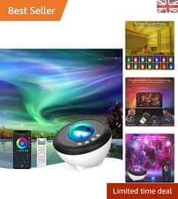 Image of Aurora Galaxy Star Projector with Bluetooth Speaker & White Noise - 4 LED Colors