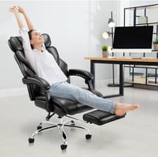 Image of COLAMY Executive Office Chair- Ergonomic High Back Desk Chair with Footrest