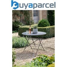 Image of Garden Trading Rive Droite Patio Bistro Table Carbon Grey Outdoor Indoor