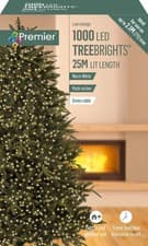 Image of Premier 1000 LED Multi-Action TreeBrights Christmas Tree Lights Timer WARM WHITE