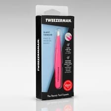 Image of Tweezerman Slant Tweezers Full Size Stainless Steel For Facial Hair and Eyebrows