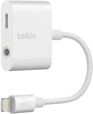 Image of Belkin 3.5 mm Audio Charge Rockstar Adapter iPhone 14 13 12 ProMax MFi-Certified