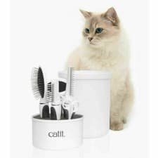 Image of Catit Longhair Grooming Kit Cat Long Hair Pin & Slicker Brush Comb Nail clippers