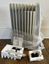 Image of RS PRO 2000W Convection Oil Filled Radiator, Floor Mounted, White