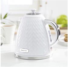 Image of 1.7L Electric Jug Kettle Daewoo Argyle Collection Removable Lid & Filter White
