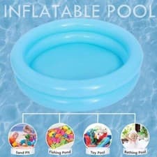 Image of Round Inflatable Baby Swimming Paddling Pool Garden Play Random Color
