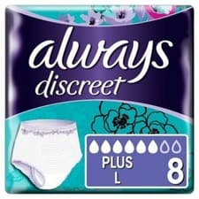 Image of Always Discreet Heavy Plus Pants Large 8PK