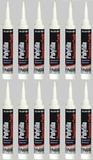 Image of 12x Polycell Polyfilla Painters Decorators Caulk Filler Sealant - 380ml - WHITE
