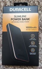 Image of Duracell 10,000mAh Slimline Power Bank - USB-C & USB-A - New & Sealed