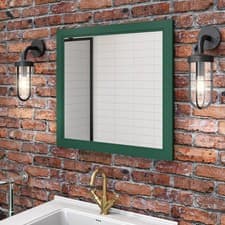Image of Rectangular Green Bathroom Mirror 750 x 700mm - Camden BeBa_25813