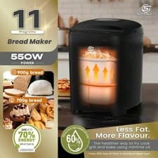 Image of Premium 550W 11 Programme Large Capacity Bread Maker with LCD Display Black