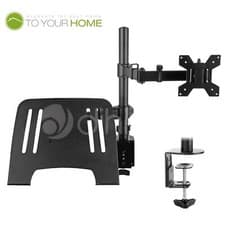 Image of DIHL Monitor Stand Arm 13-27" with Laptop Shelf Mount Clamp
