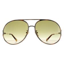 Image of Chloe Sunglasses CH0145S 002 Gold Havana Green Gradient